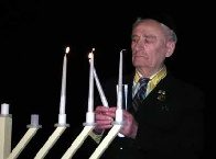 Lighting Chanukah candles