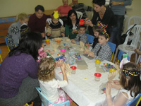 Families Celebrating Hanukkah