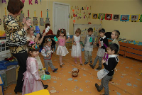 Brest Synagogue with Children Wearing Chef Hats, 2004