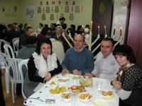 Families Celebrating Hanukkah