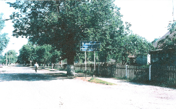 Road sign on the main street